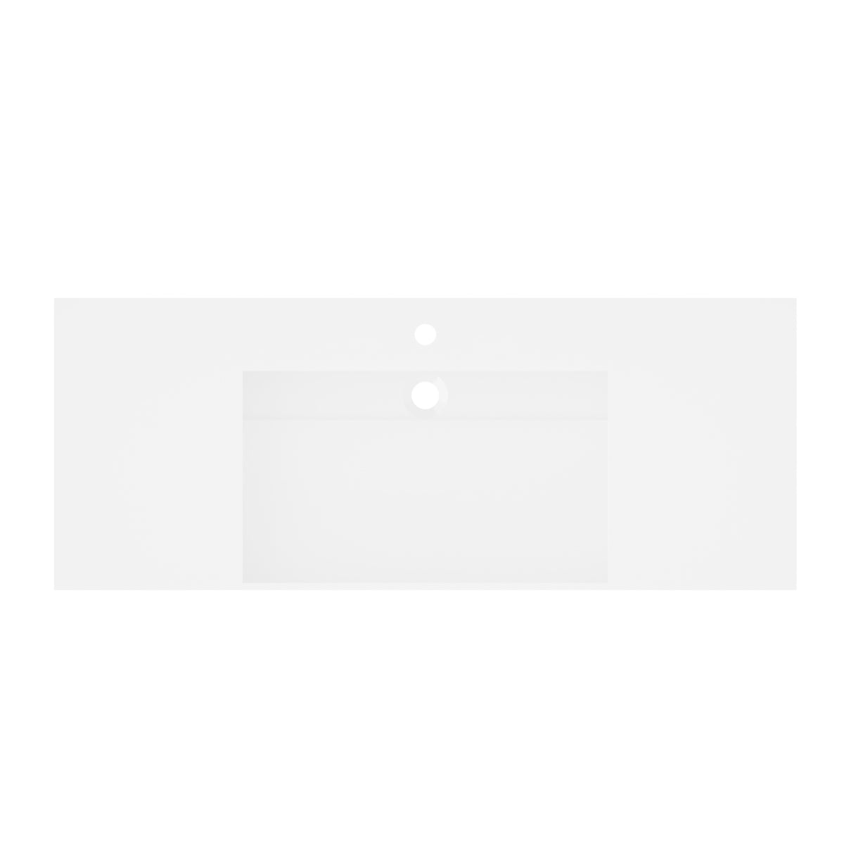 Maax Zidea 48 in Floating Single Integral Sink Vanity in White with White Solid Surface Top - image 4