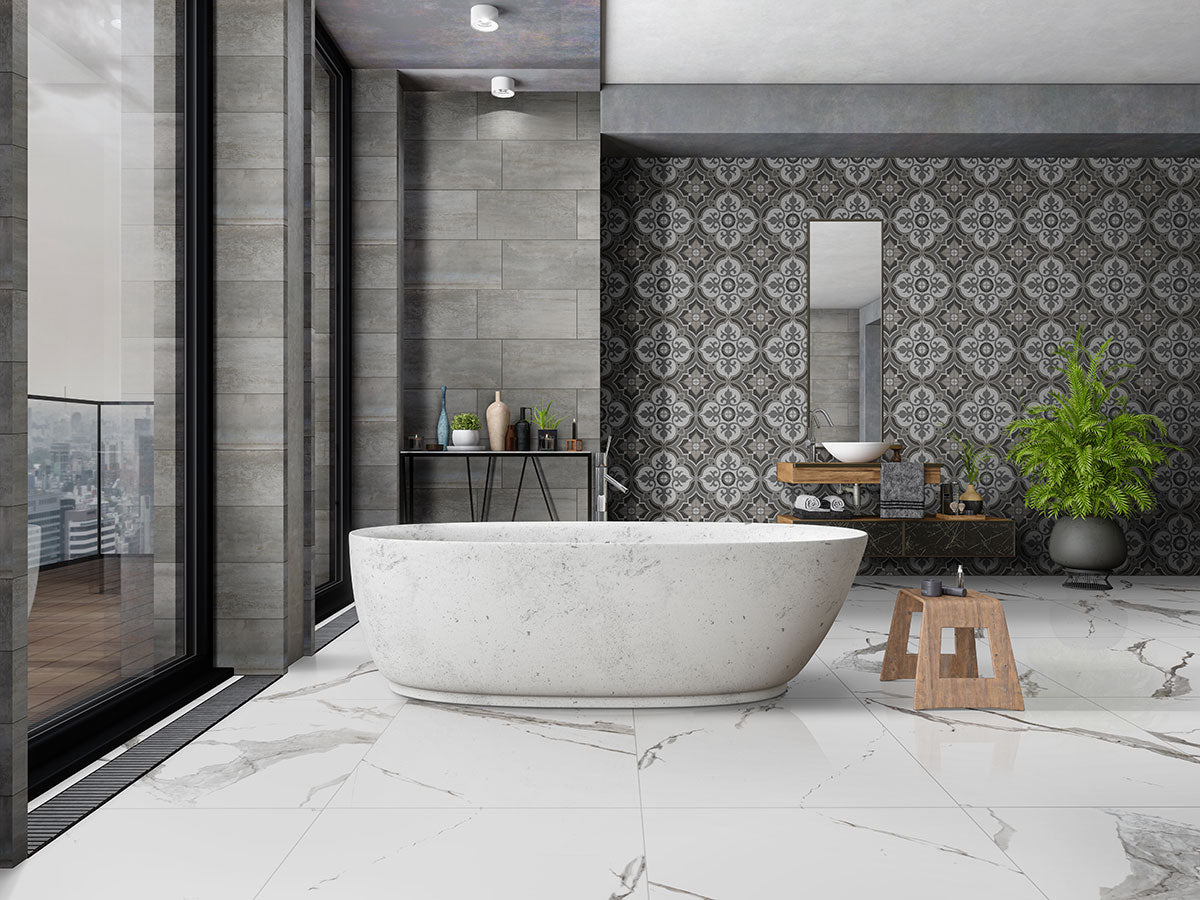 MSI Oxide Magnetite 24 x 48 Matte Porcelain tile (NOXIMAG2448) – MSI room scene