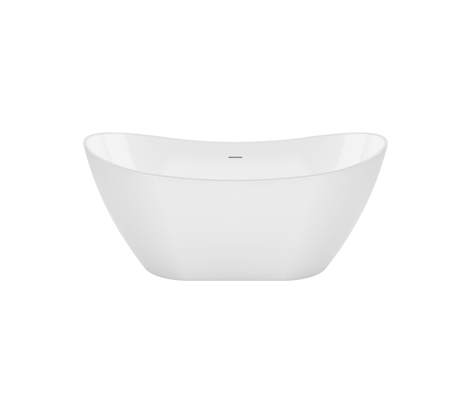 Mahaba 60 x 29 Acrylic Freestanding Oval Center Drain Bathtub in White - Plumbing Market