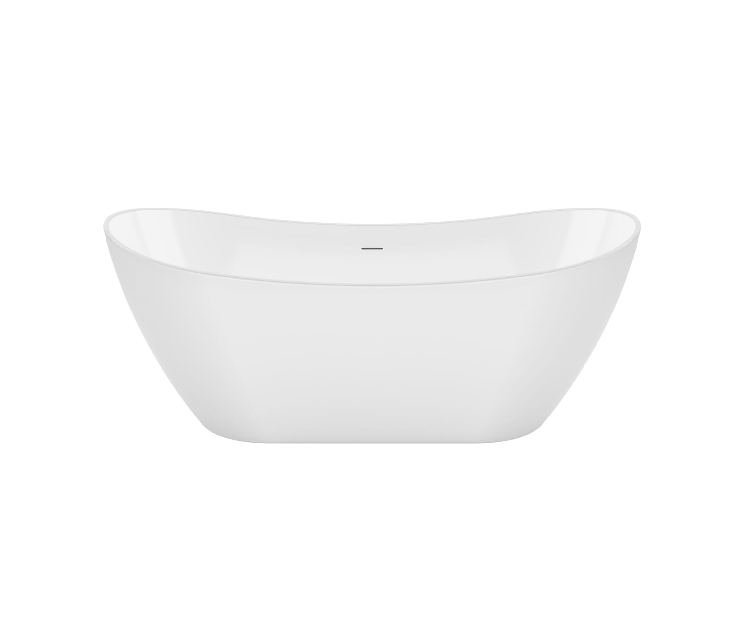 Mahaba 67 x 29 Acrylic Freestanding Oval Center Drain Bathtub in White - Plumbing Market