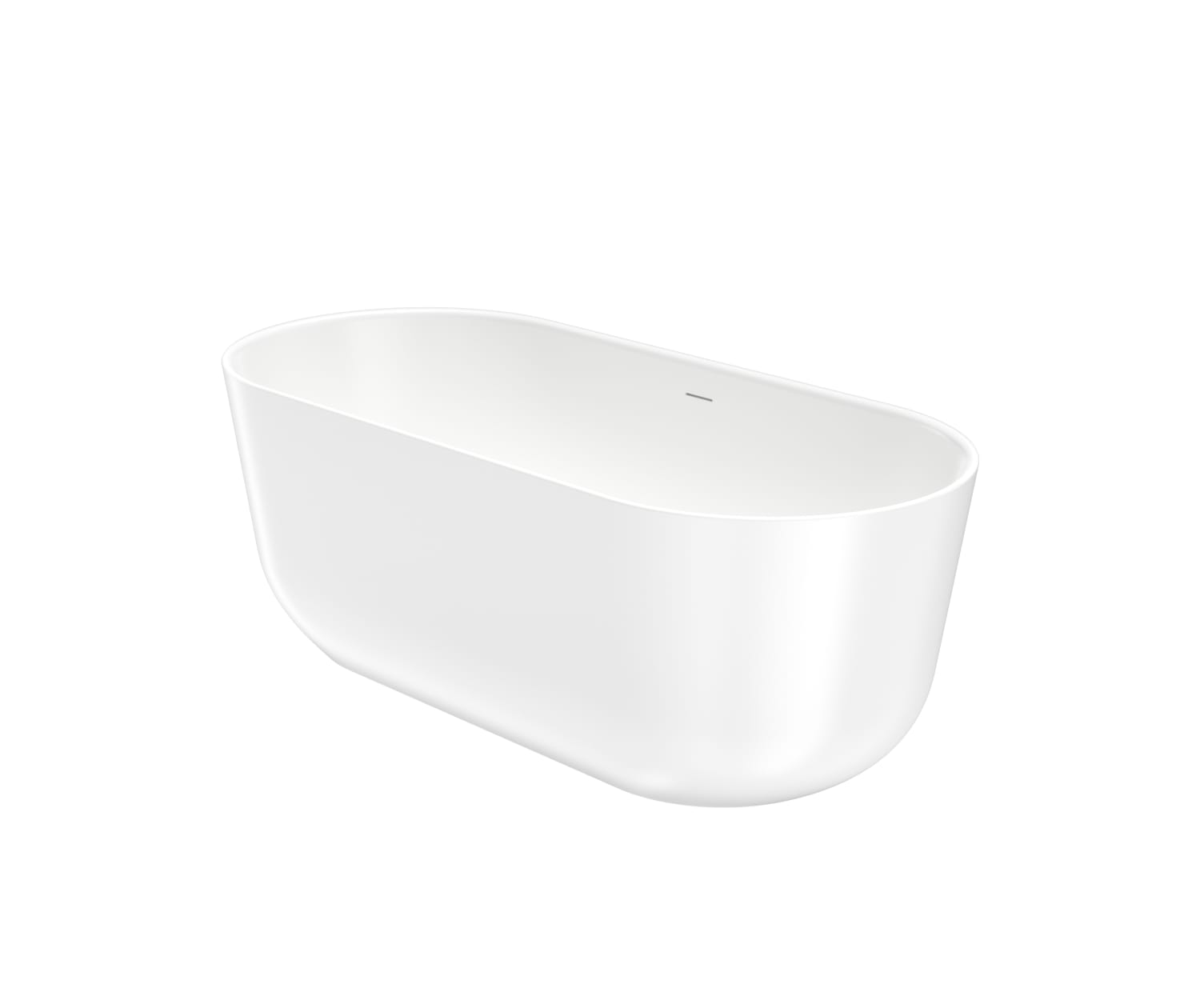 Malindi 67 x 30 Acrylic Freestanding Oval Center Drain Bathtub in White - Plumbing Market