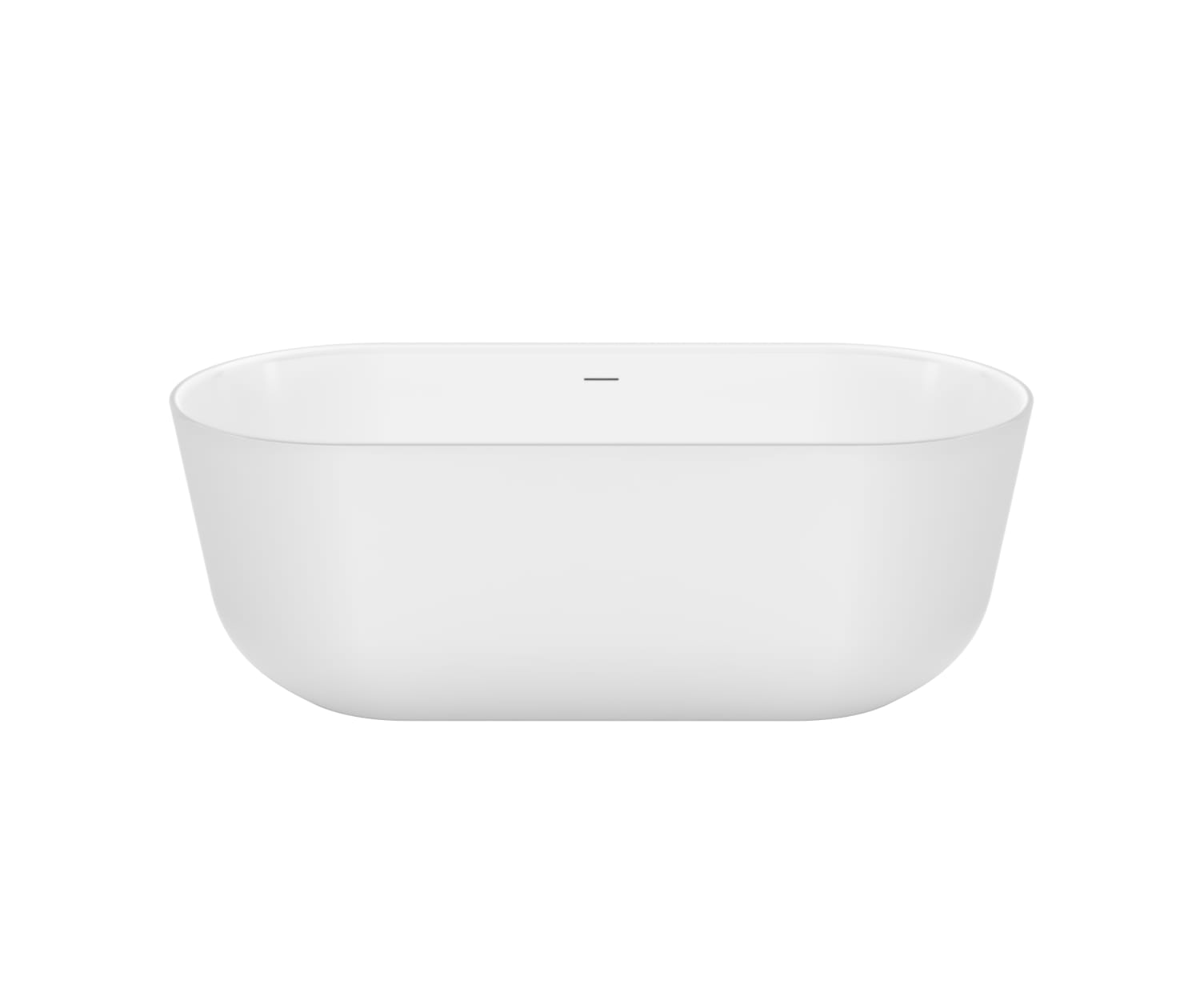 Malindi 67 x 30 Acrylic Freestanding Oval Center Drain Bathtub in White - Plumbing Market