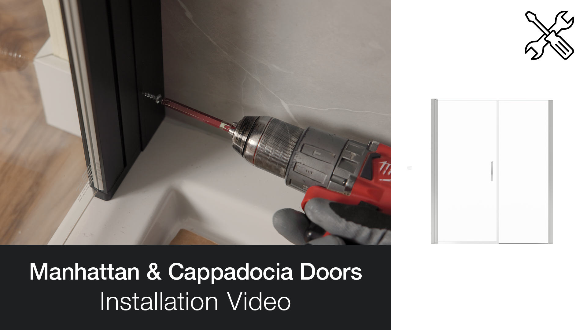 Manhattan 29-31 x 68 in. 6 mm Pivot Shower Door for Alcove Installation with Clear glass & Round Handle in Brushed Nickel - Plumbing Market