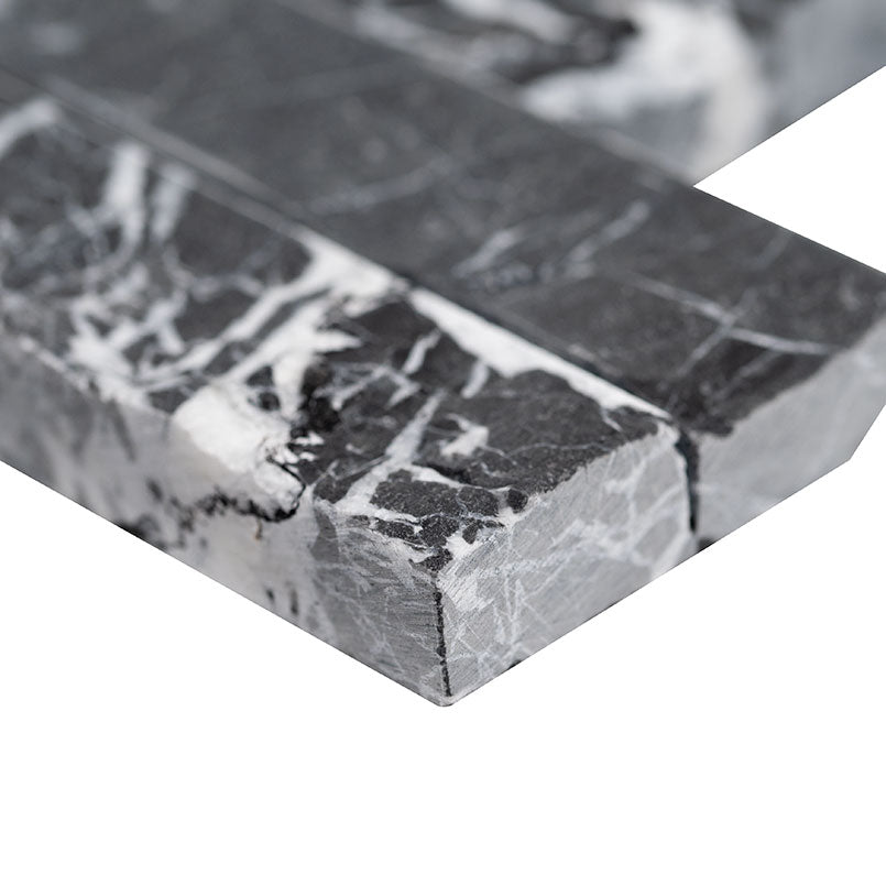 MSI Marquina Nero stacked stone 6 x 24 (LPNLMMARNER624)