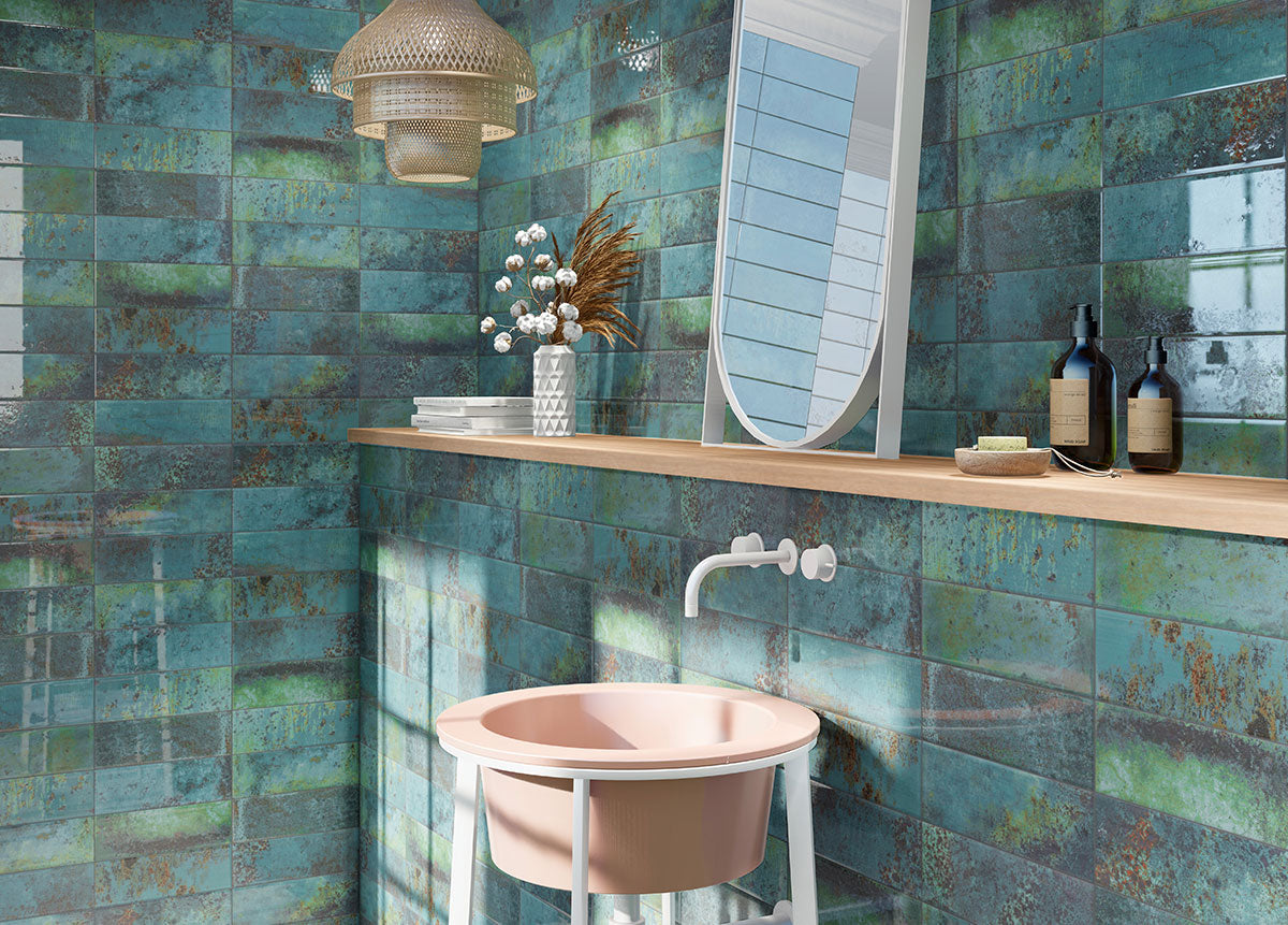 MSI Marza Aqua 4 x 12 Glossy Ceramic tile (NMARAQU4X12G) – MSI room scene
