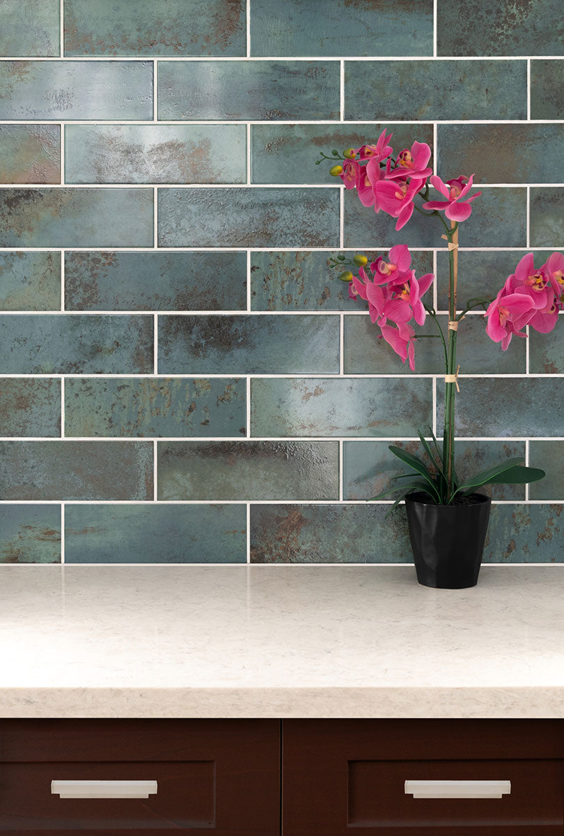 MSI Marza Aqua 4 x 12 Glossy Ceramic tile (NMARAQU4X12G) – MSI room scene