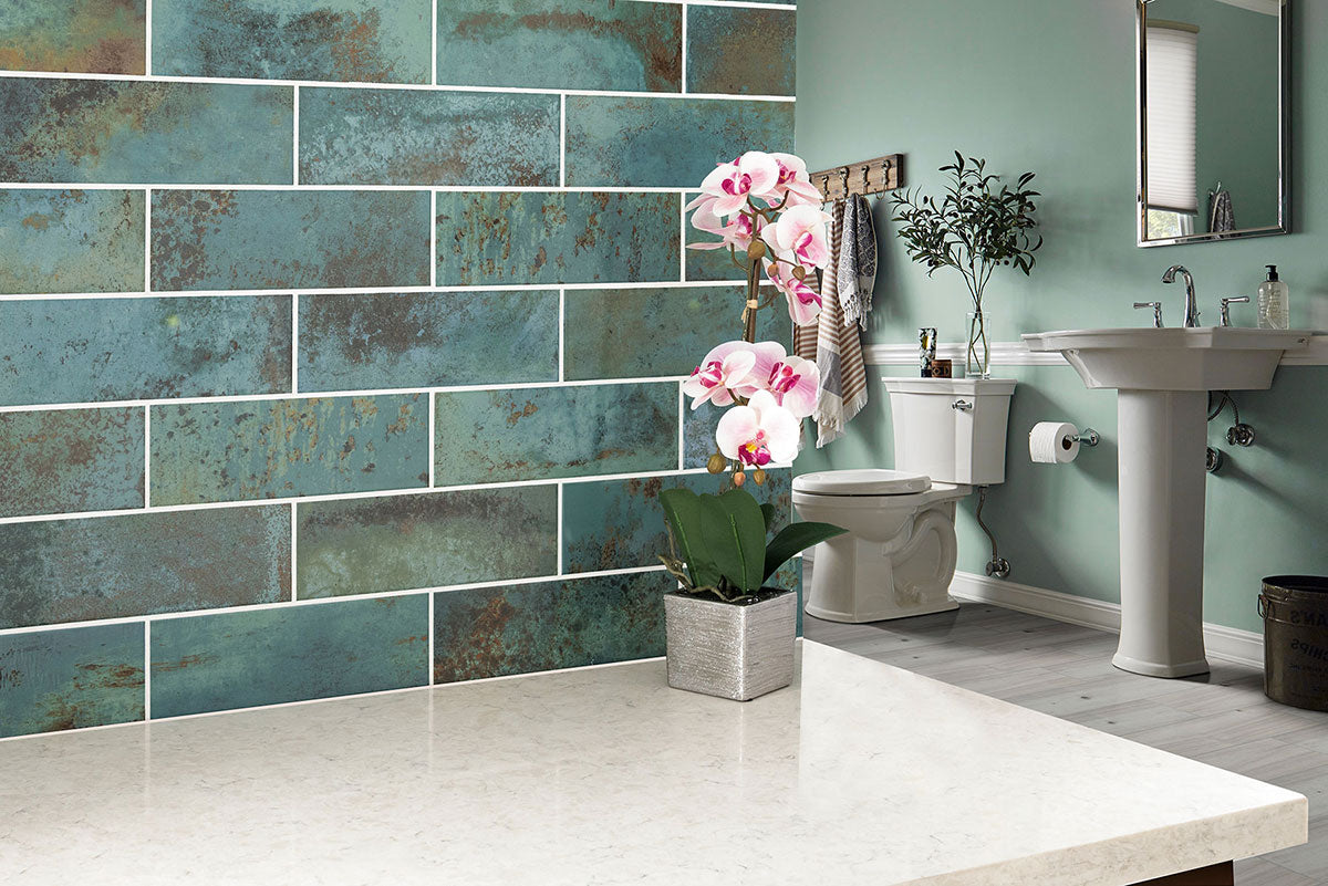 MSI Marza Aqua 4 x 12 Glossy Ceramic tile (NMARAQU4X12G) – MSI room scene