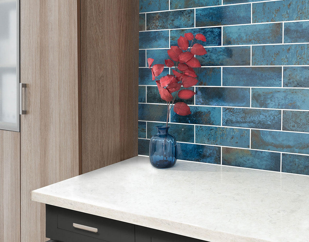 MSI Marza Cobalt 4 x 12 Glossy Ceramic tile (NMARCOB4X12G) – MSI room scene