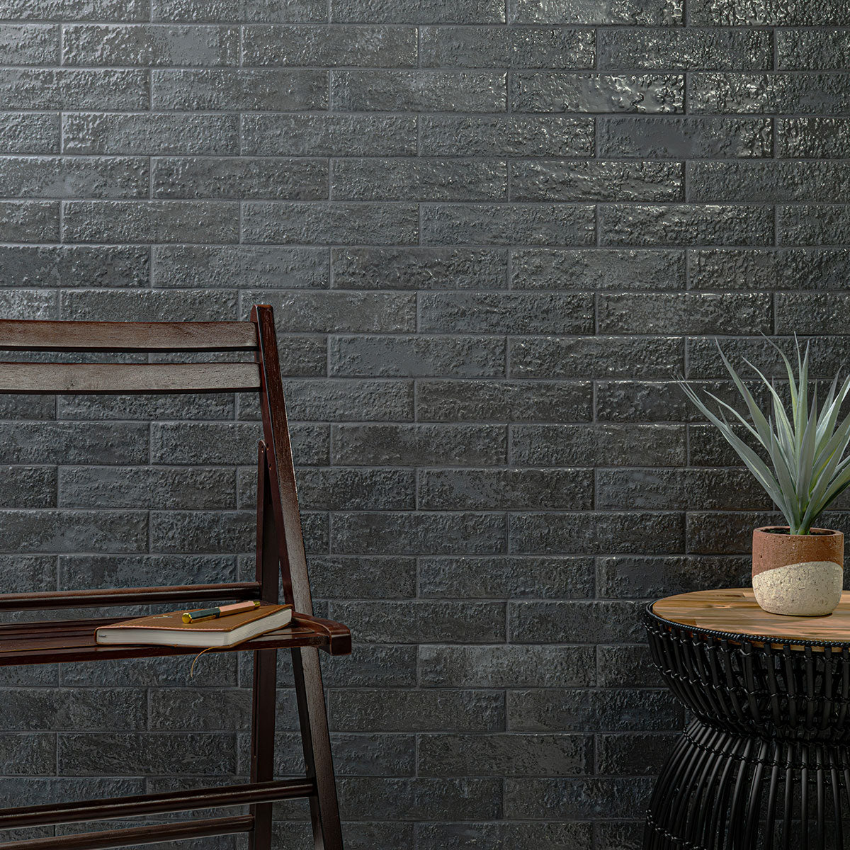 MSI Mattonella Carbone 2.5 x 10 Matte Porcelain tile (NWGMATCAR2.5X10) – MSI room scene
