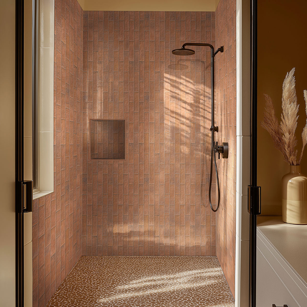 MSI Mattonella Cotto 2.5 x 10 Matte Porcelain tile (NWGMATCOT2.5X10) – MSI room scene (bathroom)