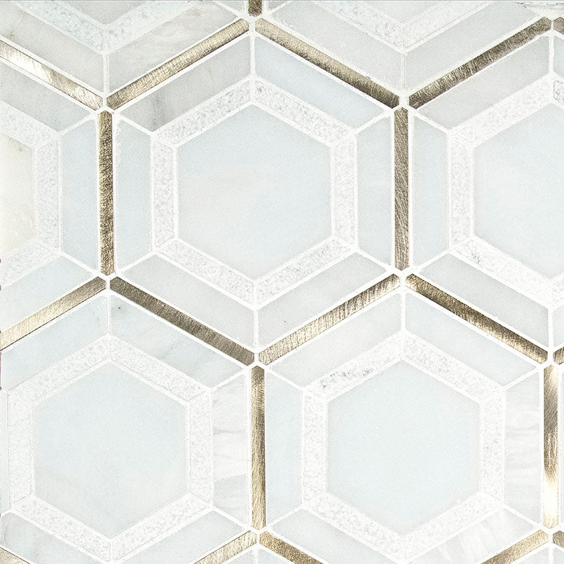 MSI Medici Gold Pattern Stone Metal Blend mosaic (SMOT-SMTL-MEDGOL8MM) – MSI product image