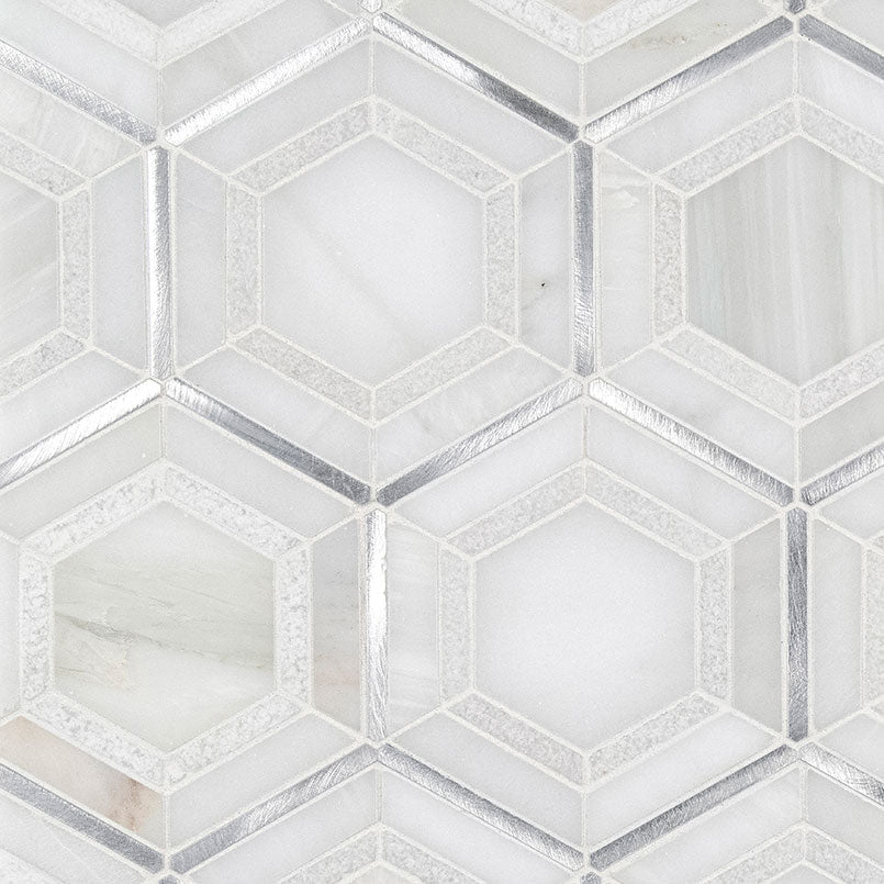 MSI Medici Silver Pattern Stone Metal Blend mosaic (SMOT-SMTL-MEDSIL8MM) – MSI product image