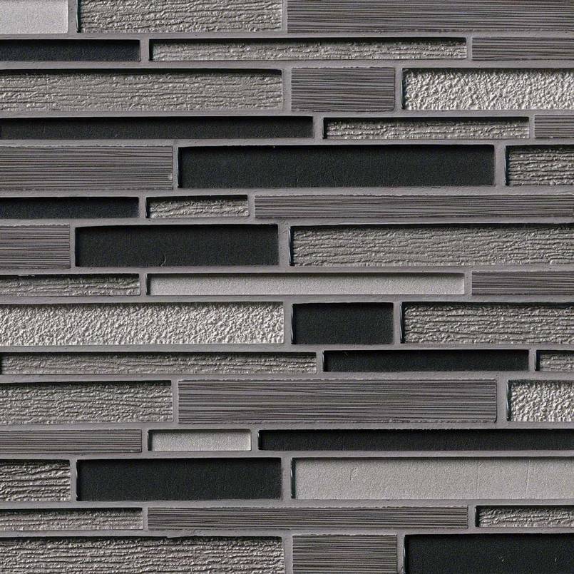 MSI Metro Gris Blend Interlocking Porcelain Glass mosaic (SMOT-SGLSIL-METGRI8MM) – MSI product image