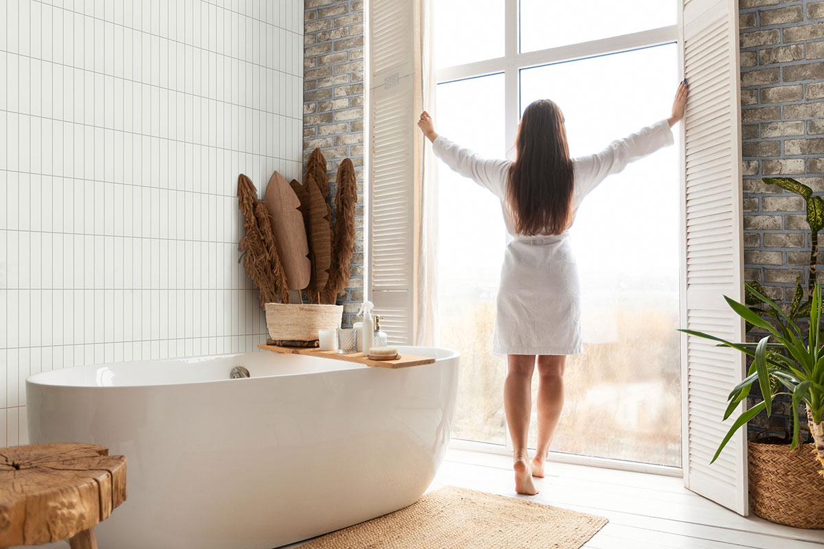MSI Metro White 2 x 8 Glossy Porcelain tile (NMETWHI2X8G) – MSI room scene