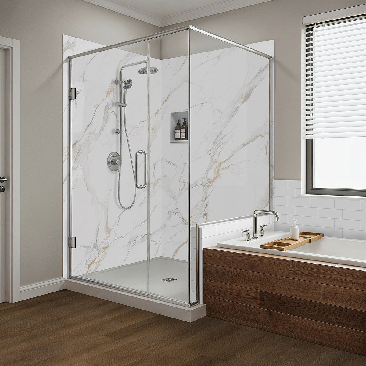MSI Metro White 4 x 12 Glossy Porcelain trim (NMETWHI4X12BNG) – MSI room scene (bathroom)