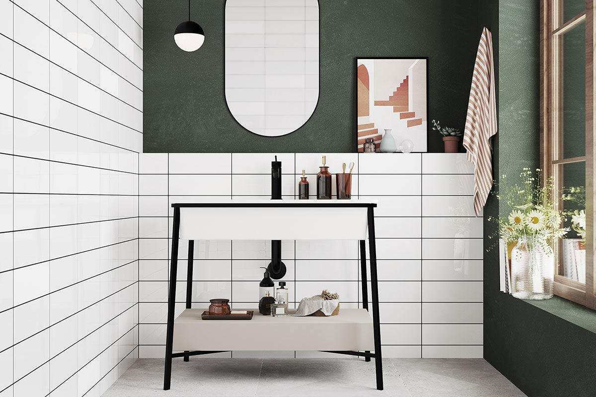 MSI Metro White 4 x 12 Glossy Porcelain tile (NMETWHI4X12G) – MSI room scene