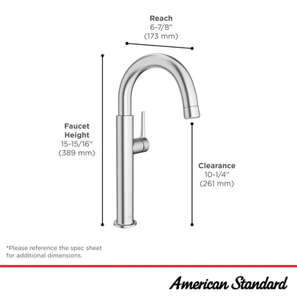 American Standard Studio S Pull-Down Bar Faucet 1.5 gpm/5.7 L/min 4803410.002 - Plumbing Market