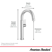 American Standard Studio S Pull-Down Bar Faucet 1.5 gpm/5.7 L/min 4803410.002 - Plumbing Market