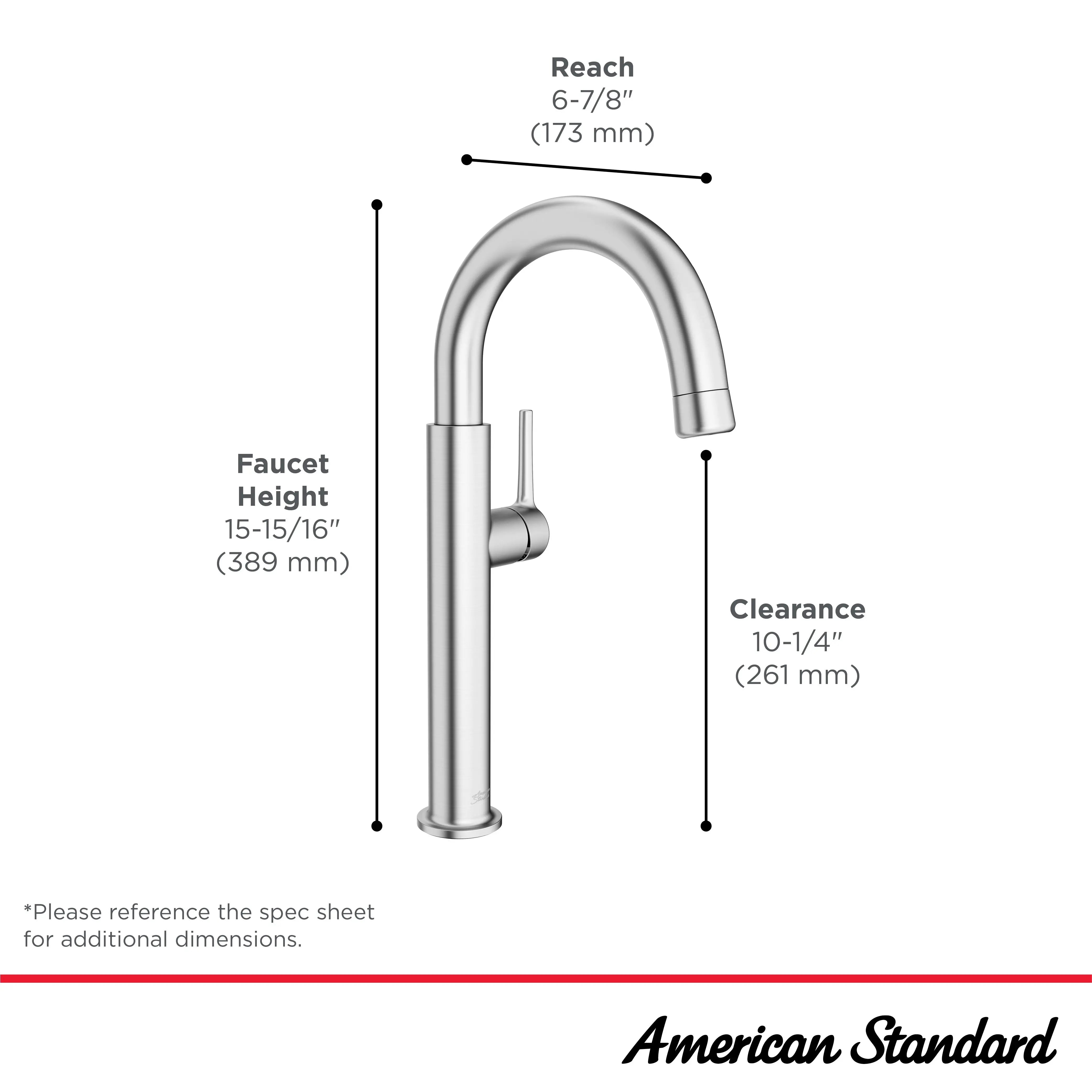 American Standard Studio S Pull-Down Bar Faucet 1.5 gpm/5.7 L/min 4803410.002 - Plumbing Market