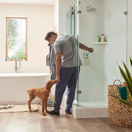 American Standard Studio S 1.8 gpm/6.8 L/min  Shower Trim Kit With Rain Showerhead, Double Ceramic Pressure Balance Cartridge With Lever Handle TU105507.002 - Plumbing Market