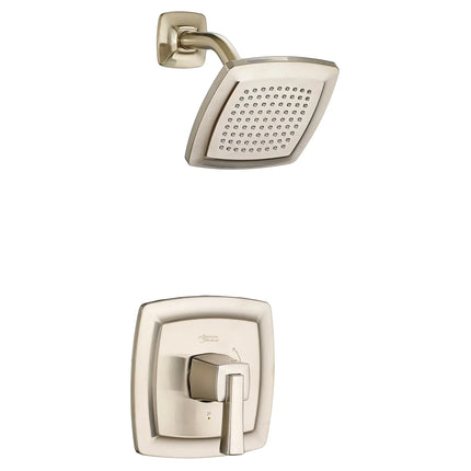 American Standard Townsend 2.5 gpm/9.5L/min Shower Trim Kit With Rain Showerhead, Double Ceramic Pressure Balance Cartridge With Lever Handle TU353501.295 - Plumbing Market