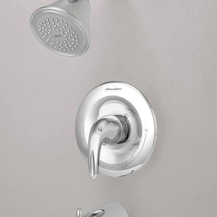 American Standard Reliant 3 2.5 gpm/9.5 L/min Tub and Shower Trim Kit With Showerhead, Double Ceramic Pressure Balance Cartridge With Lever Handle TU385502.002 - Plumbing Market