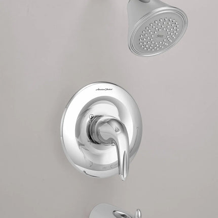 American Standard Reliant 3 2.5 gpm/9.5 L/min Tub and Shower Trim Kit With Showerhead, Double Ceramic Pressure Balance Cartridge With Lever Handle TU385502.002 - Plumbing Market
