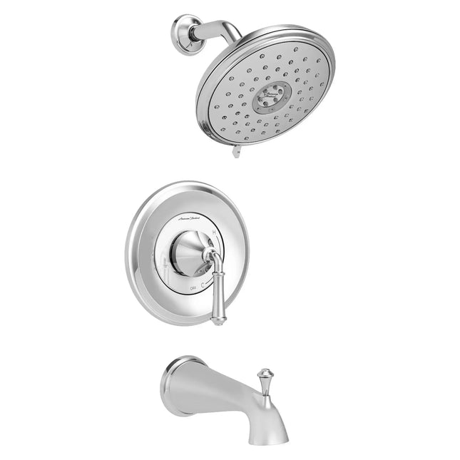 American Standard Delancey 1.8 gpm/6.8 L/min Tub and Shower Trim Kit With Water-Saving 4-Function Showerhead and Lever Handle TU052508.002 - Plumbing Market