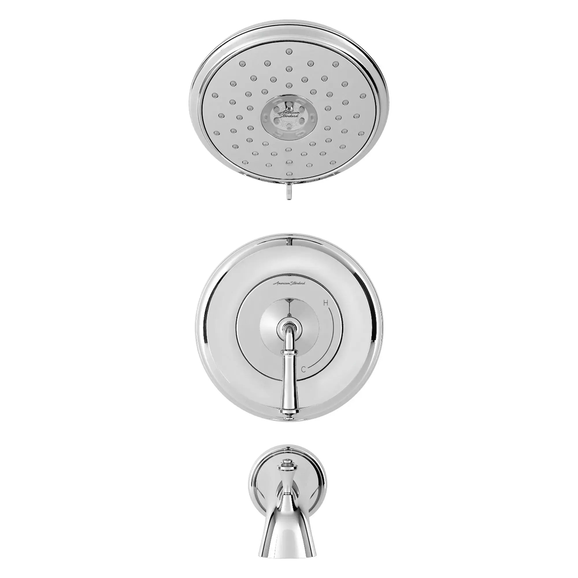American Standard Delancey 1.8 gpm/6.8 L/min Tub and Shower Trim Kit With Water-Saving 4-Function Showerhead and Lever Handle TU052508.002 - Plumbing Market