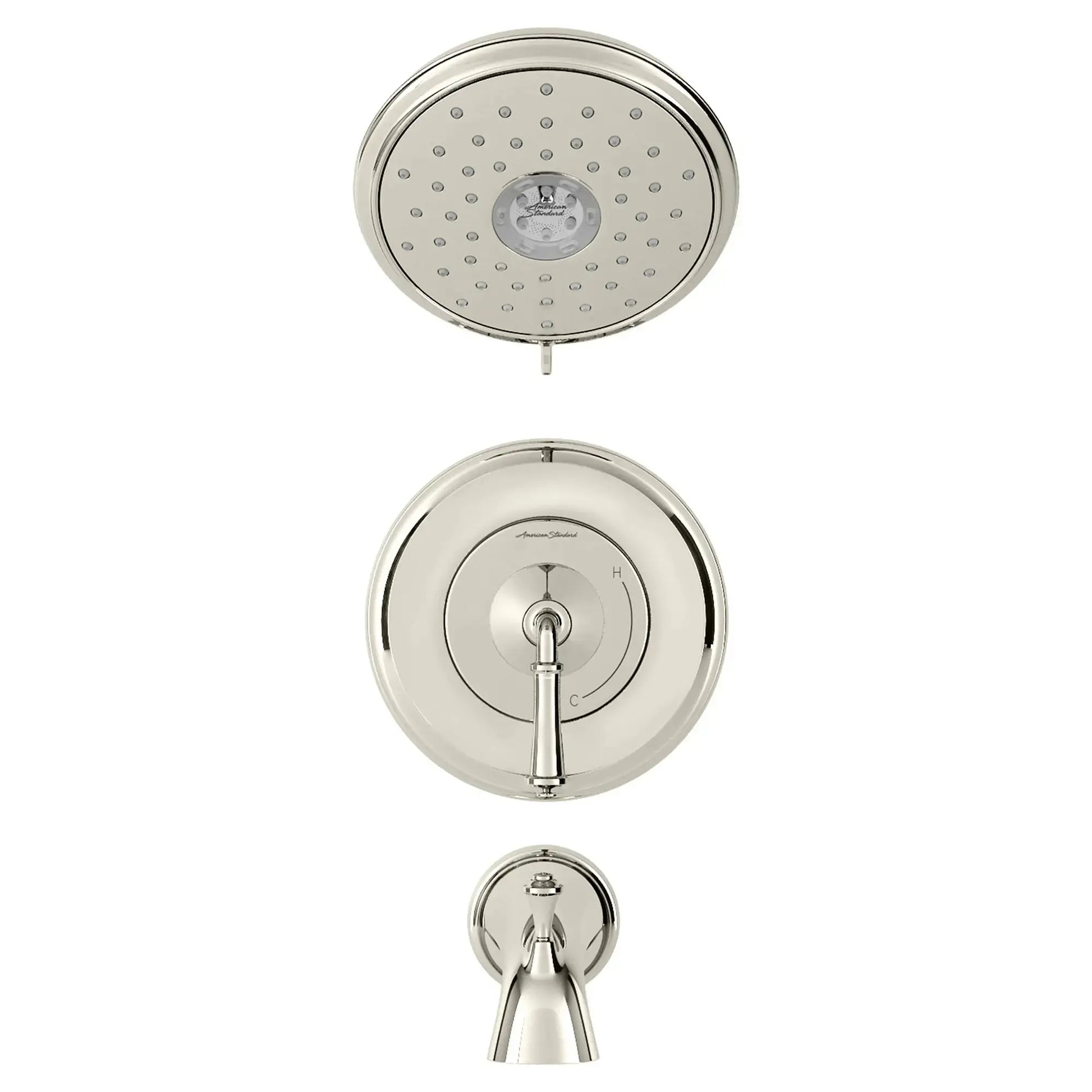 American Standard Delancey 1.8 gpm/6.8 L/min Tub and Shower Trim Kit With Water-Saving 4-Function Showerhead and Lever Handle TU052508.013 - Plumbing Market