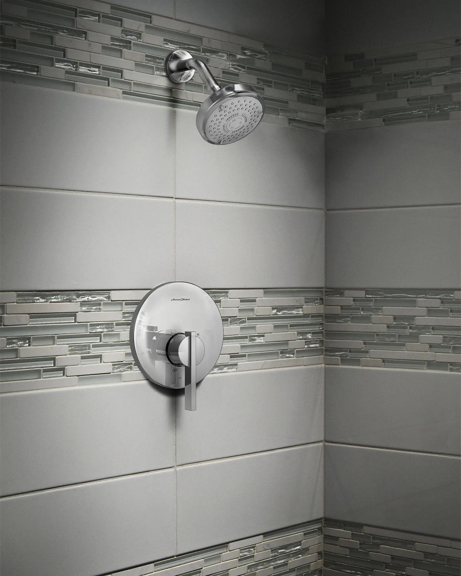 American Standard 3-Function 4-3/4-Inch 1.8 gpm/6.8 L/min Water-Saving Showerhead 1660652.002 - Plumbing Market