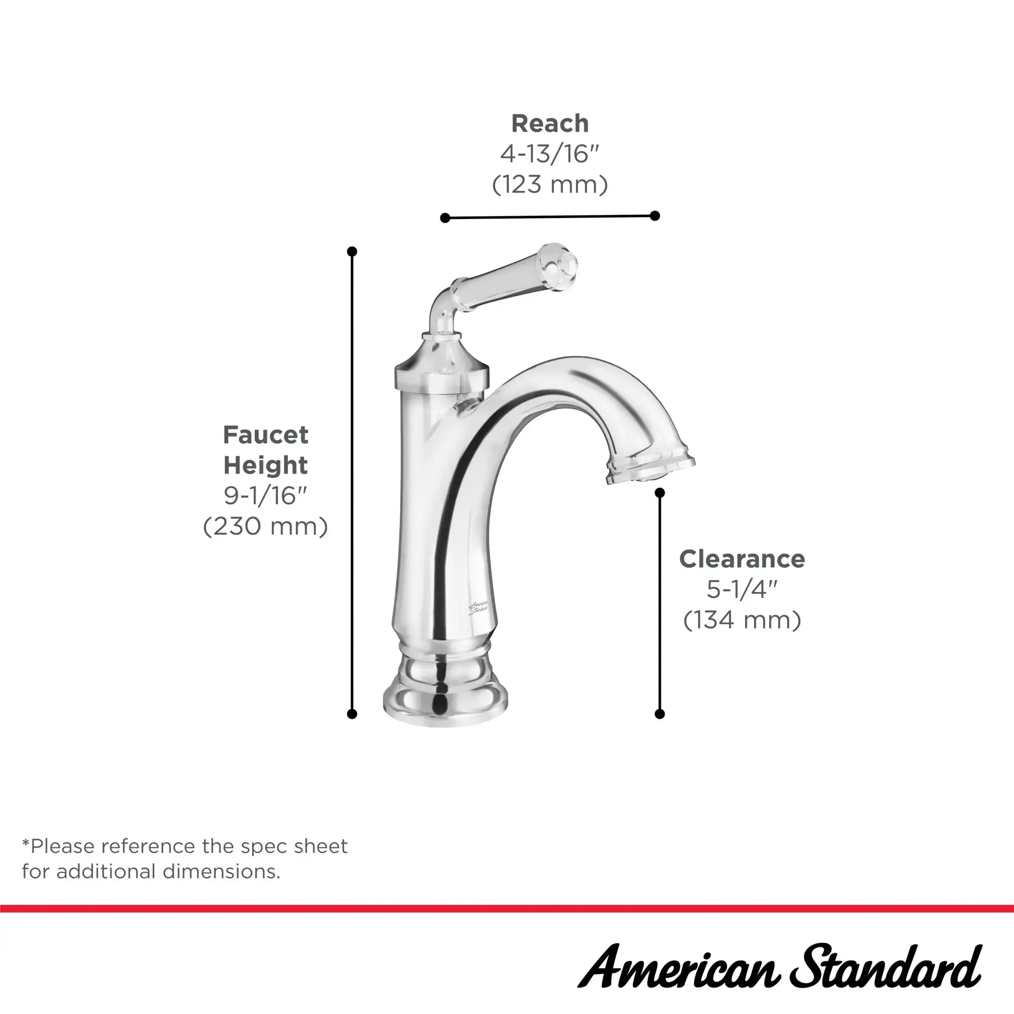 American Standard Delancey Single Hole Single-Handle Bathroom Faucet 1.2 gpm/4.5 L/min With Lever Handle 7052107.295 - Plumbing Market