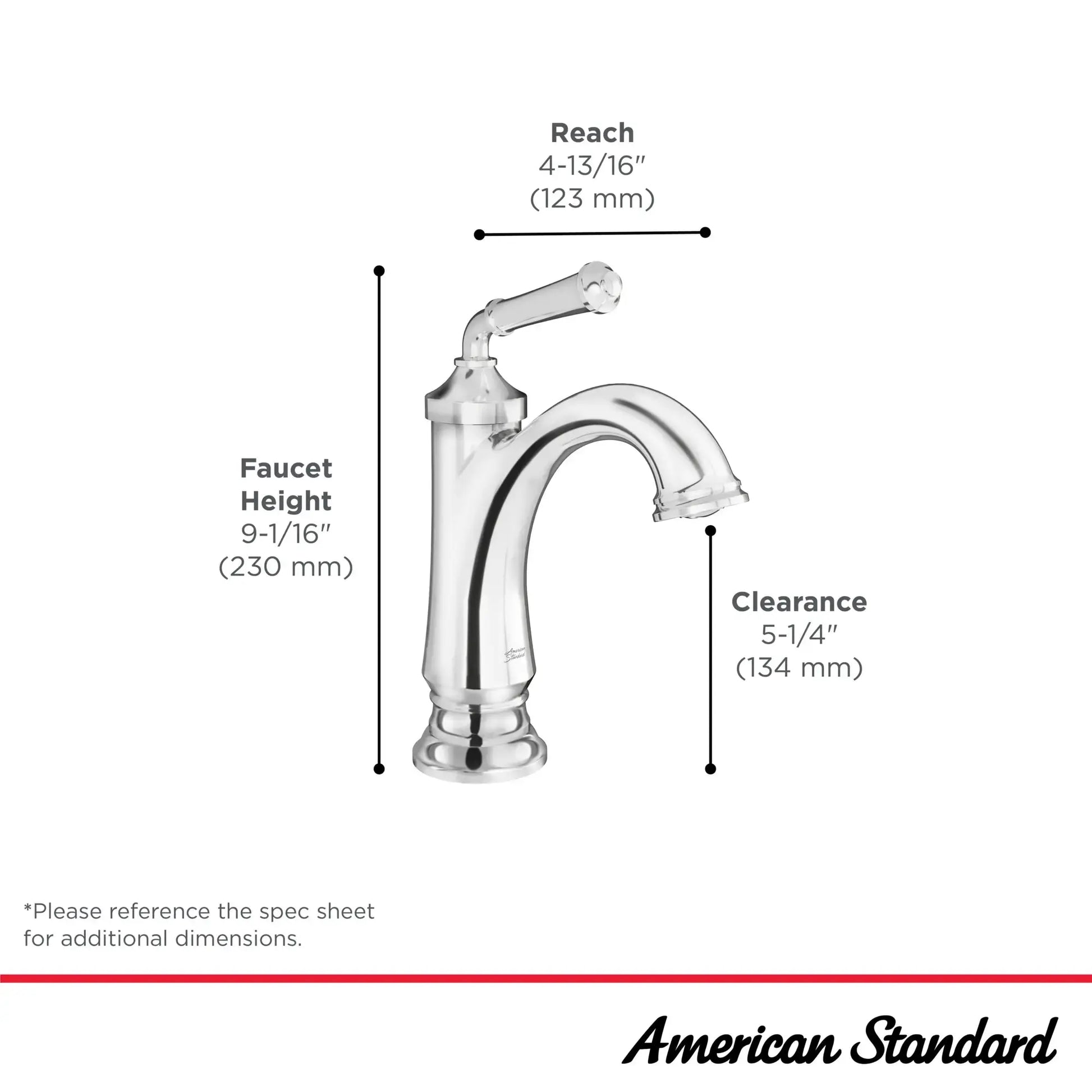 American Standard Delancey Single Hole Single-Handle Bathroom Faucet 1.2 gpm/4.5 L/min With Lever Handle 7052107.295 - Plumbing Market
