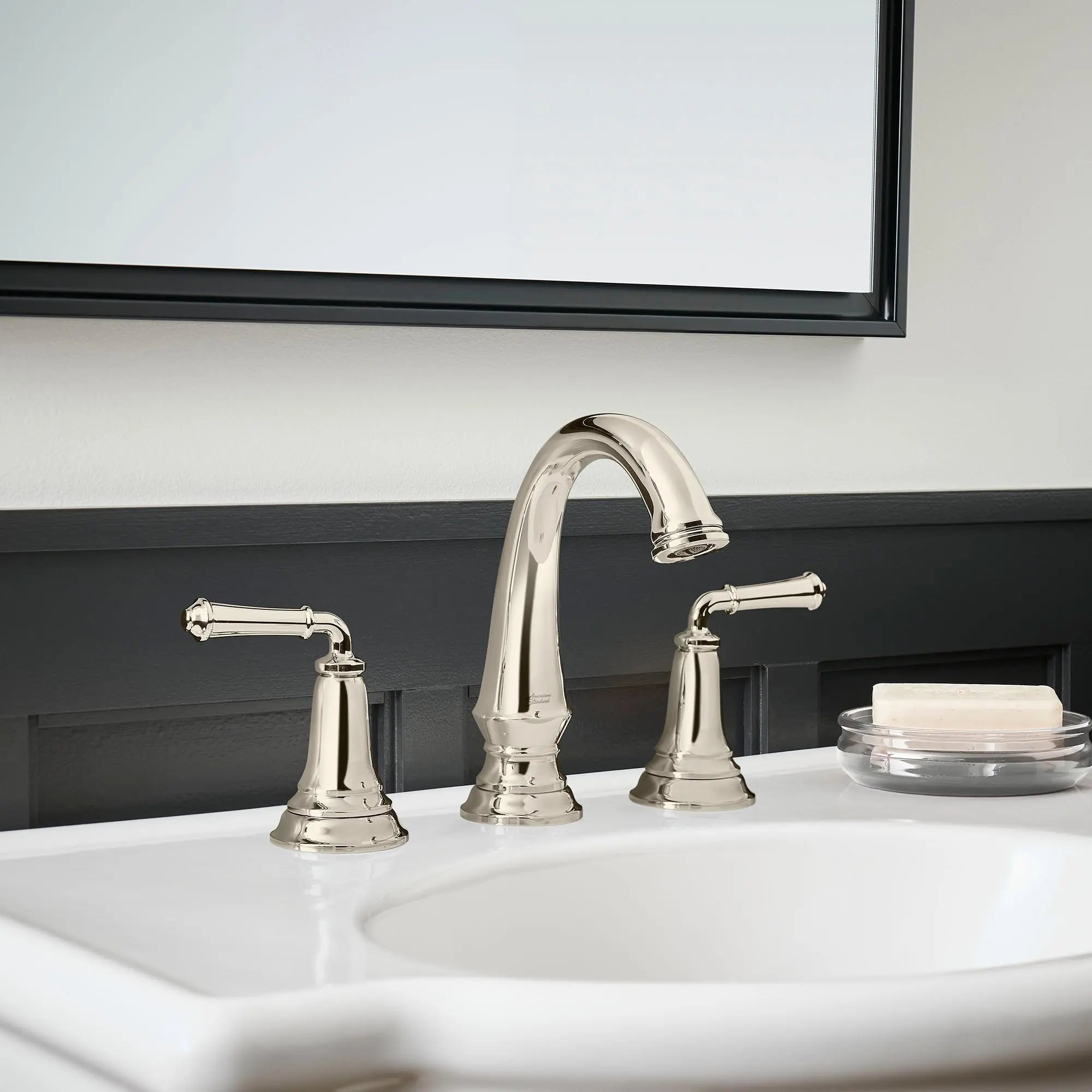American Standard Delancey 8-Inch Widespread 2-Handle Bathroom Faucet 1.2 gpm/4.5 L/min With Lever Handles 7052807.013 - Plumbing Market