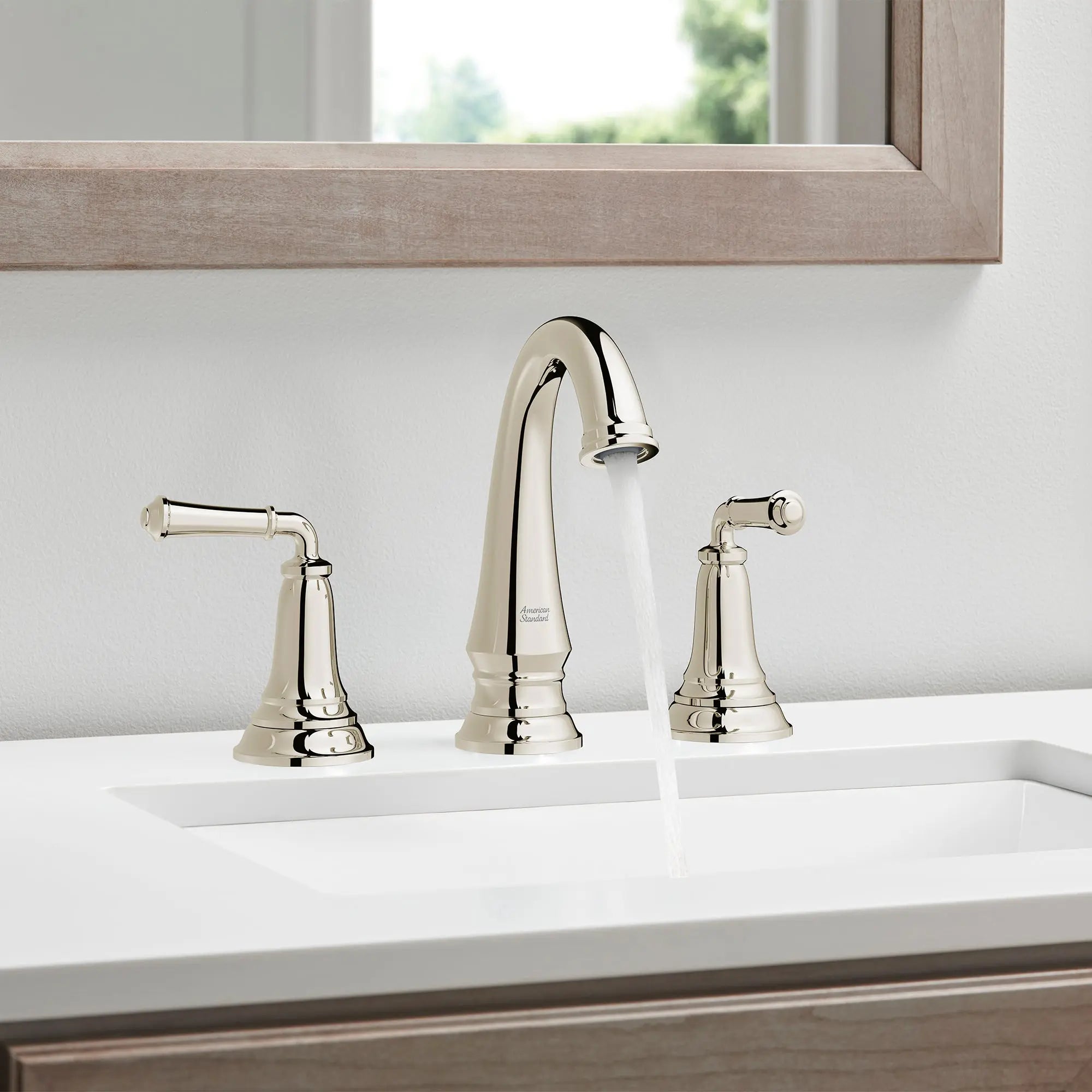American Standard Delancey 8-Inch Widespread 2-Handle Bathroom Faucet 1.2 gpm/4.5 L/min With Lever Handles 7052807.013 - Plumbing Market