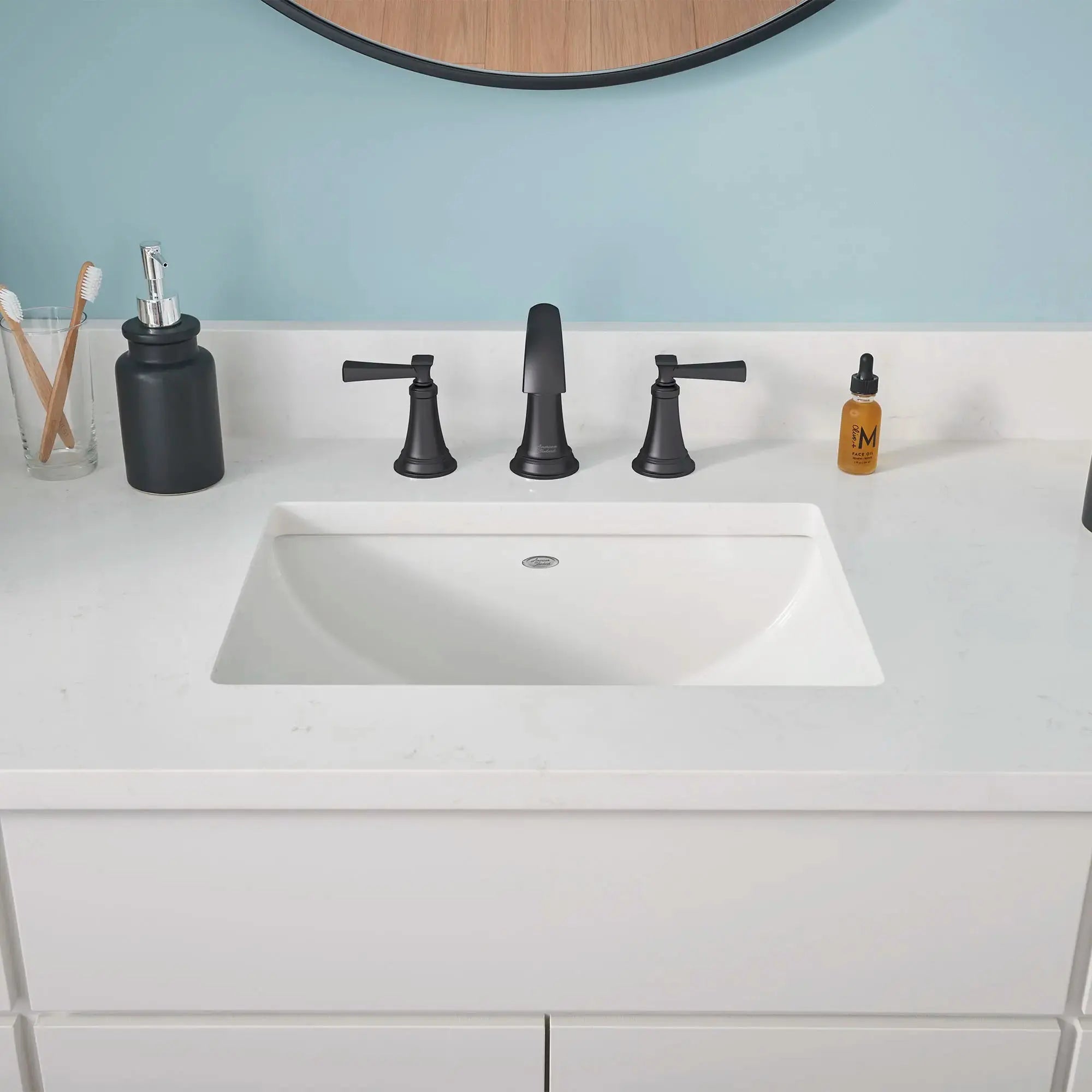 American Standard Glenmere 8-Inch Widespread 2-Handle Bathroom Faucet 1.2 gpm/4.5 L/min With Lever Handles 7617807.243 - Plumbing Market