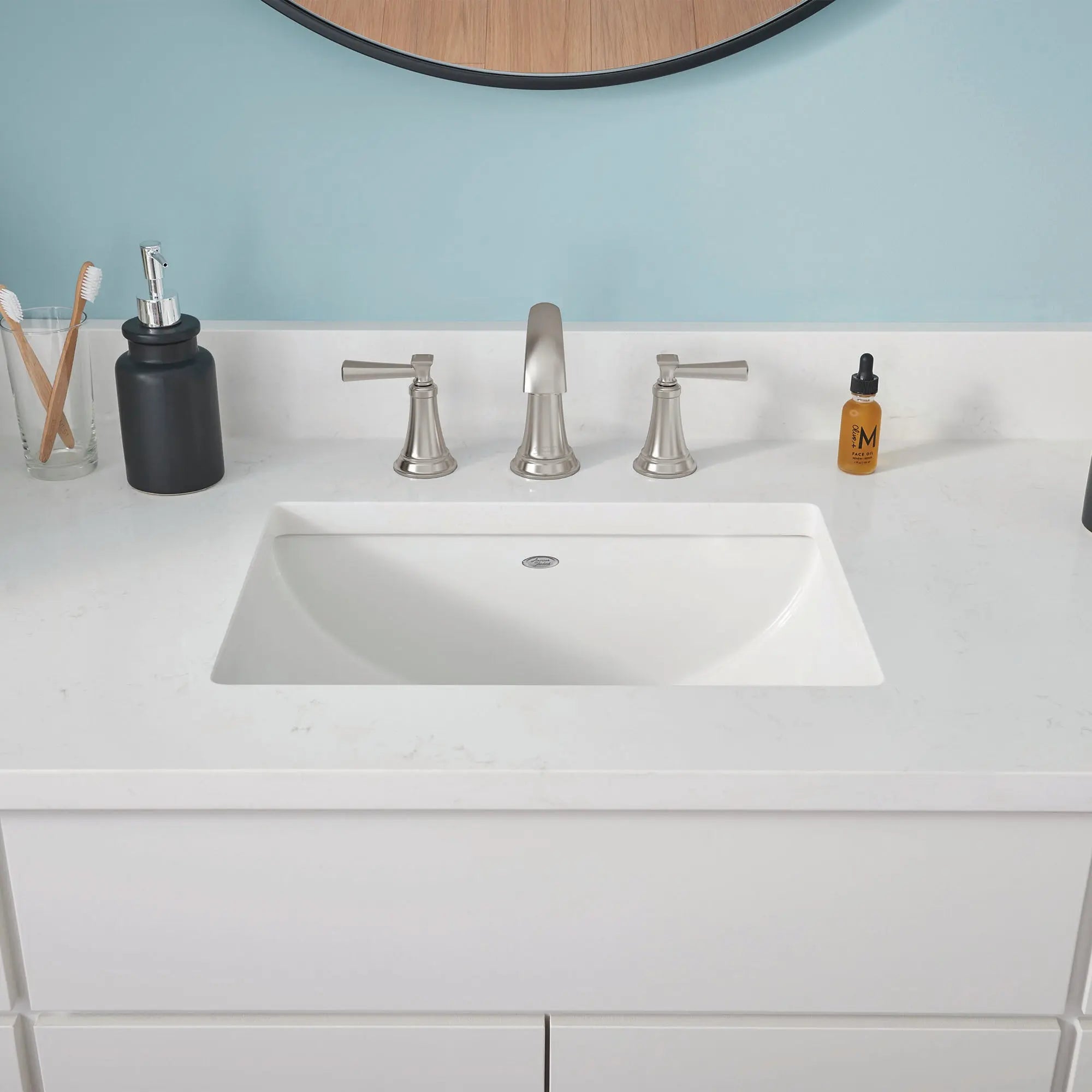 American Standard Glenmere 8-Inch Widespread 2-Handle Bathroom Faucet 1.2 gpm/4.5 L/min With Lever Handles 7617807.295 - Plumbing Market
