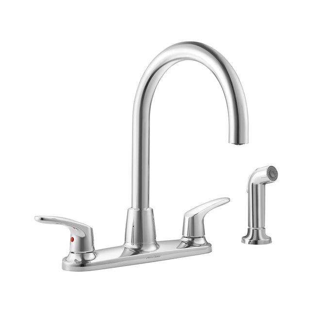 American Standard Colony PRO 2-Handle Kitchen Faucet 1.5 gpm/5.7 L/min With Side Spray 7074551.002 - Plumbing Market