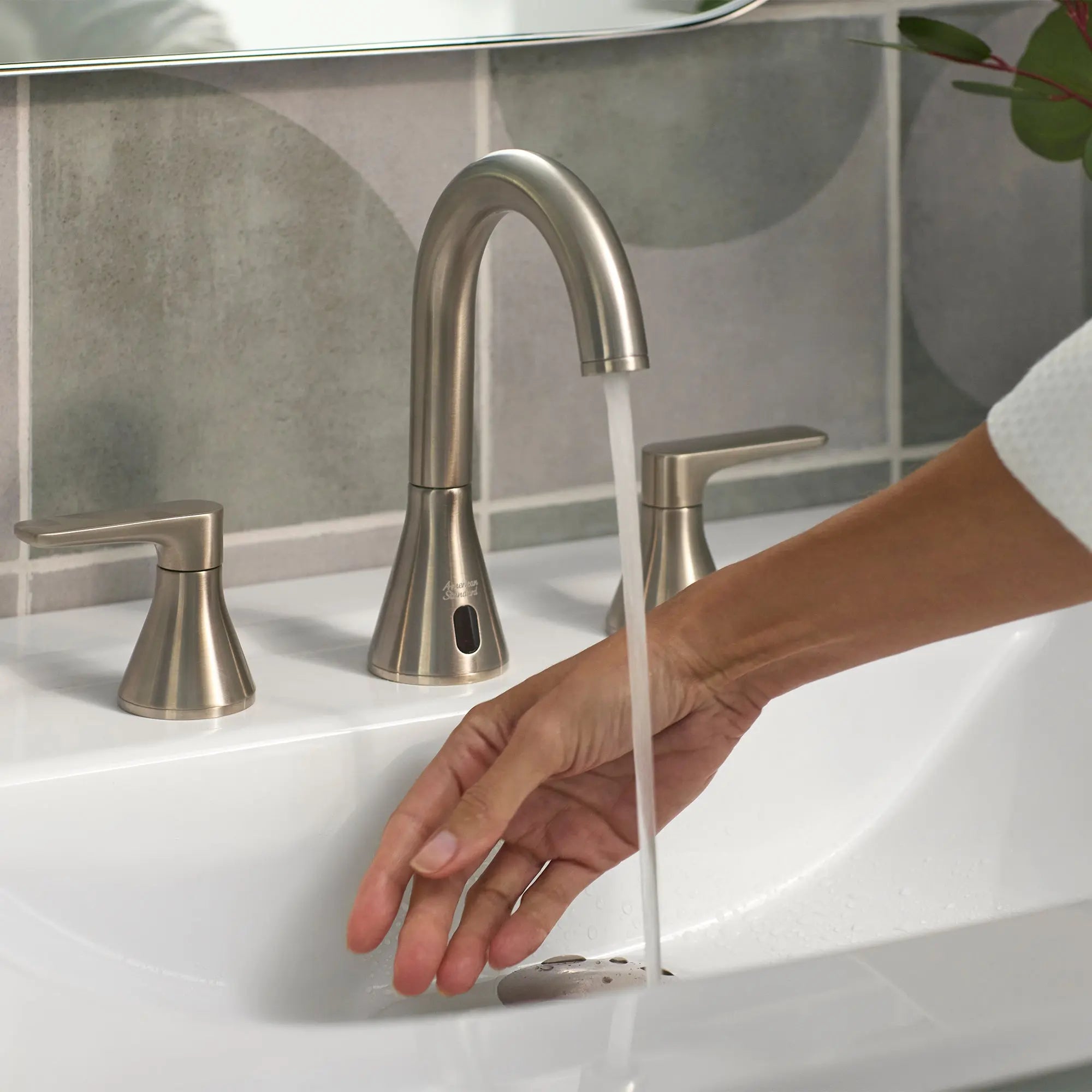 American Standard Millennial 8" Hybrid Wideset Bathroom Faucet 1.2gpm/4.5L/min with Push Drain 7061857.295 - Plumbing Market
