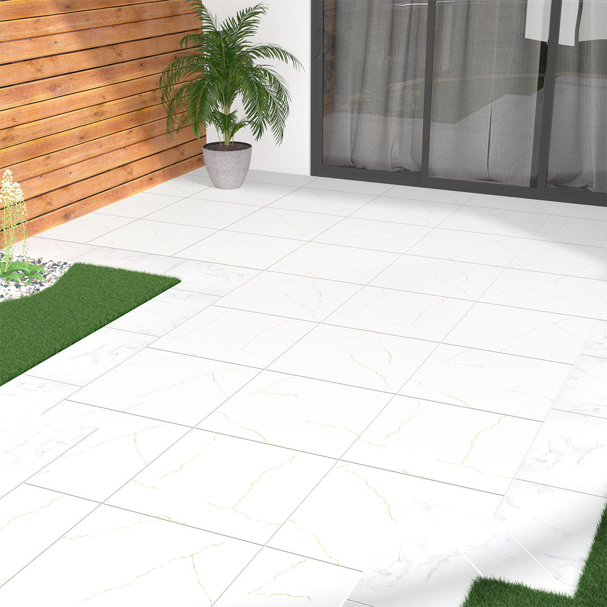 MSI Miraggio Gold 24 x 48 Polished Porcelain tile (NMIRGOL2448P) – MSI room scene