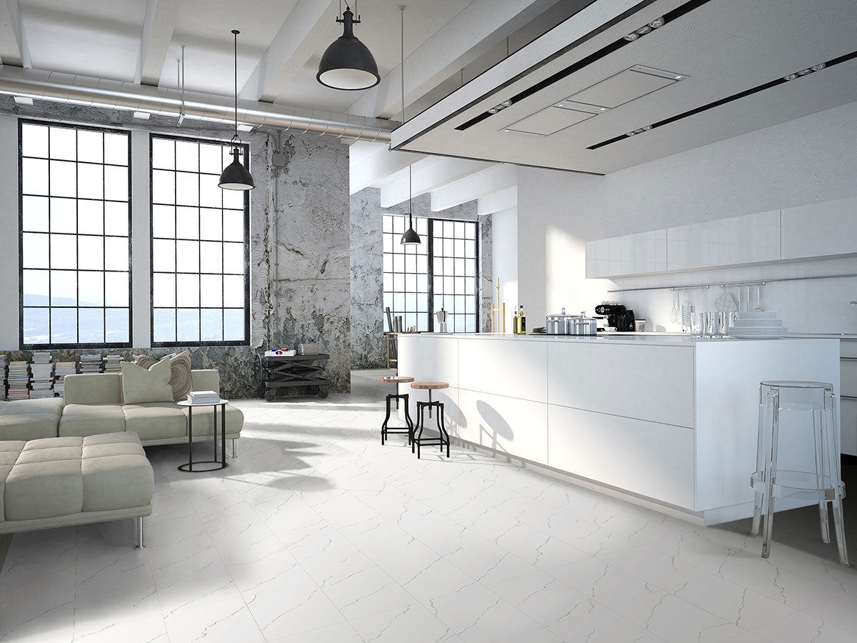 MSI Miraggio Gray 2 x 2 Matte Porcelain mosaic (NMIRGRA2X2HEX) – MSI room scene