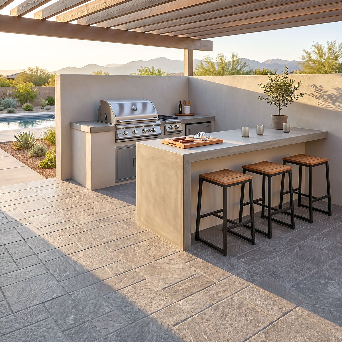 MSI Marlu Mist 18 x 18 Matte Porcelain tile (NWGMARMIS1818) – MSI room scene