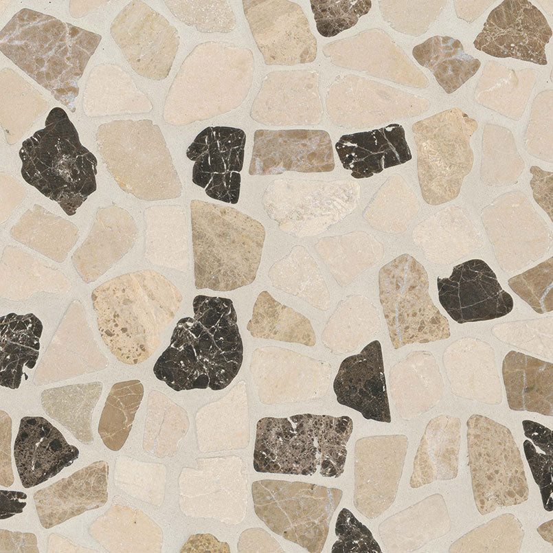 MSI Mix Marble Pebbles Tumbled Marble mosaic (SMOT-PEB-MIXMAR) – MSI product image
