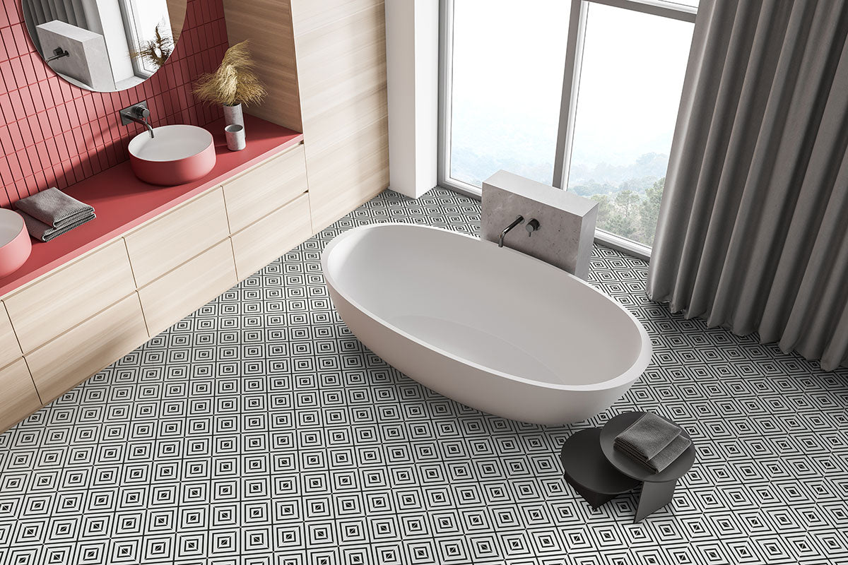 MSI Zaria Mod 8 x 8 Matte Porcelain tile (NZARMOD8X8) – MSI room scene