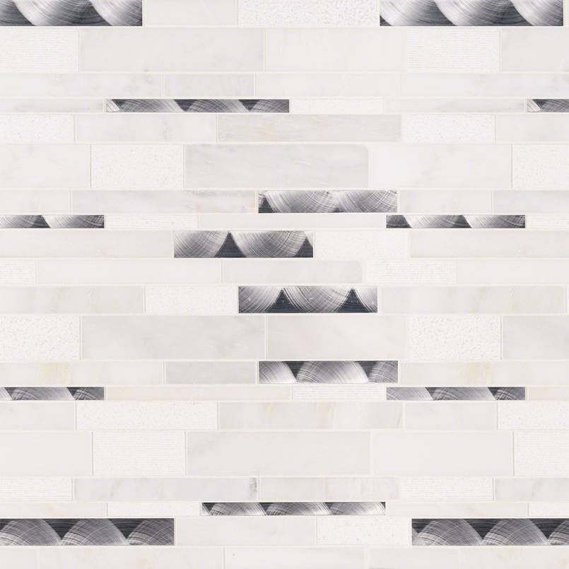 MSI Moderno Blanco Interlocking 12 x 18 Stone Metal mosaic (SMOT-SMTIL-MODBLA8MM) – MSI product image