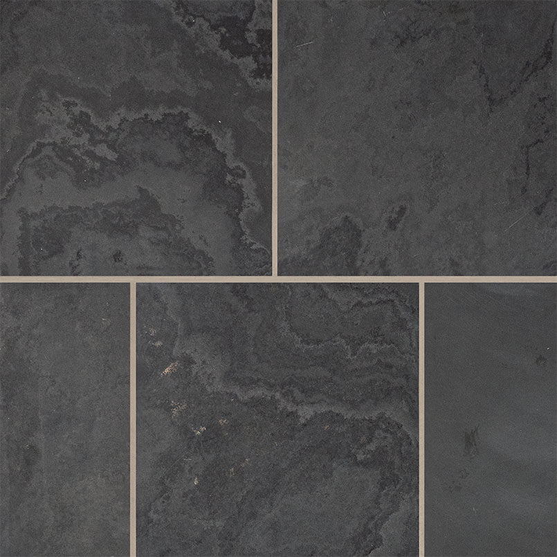 MSI Montauk Black 12 x 12 Gauged Slate tile (SMONBLK1212G) – MSI product image