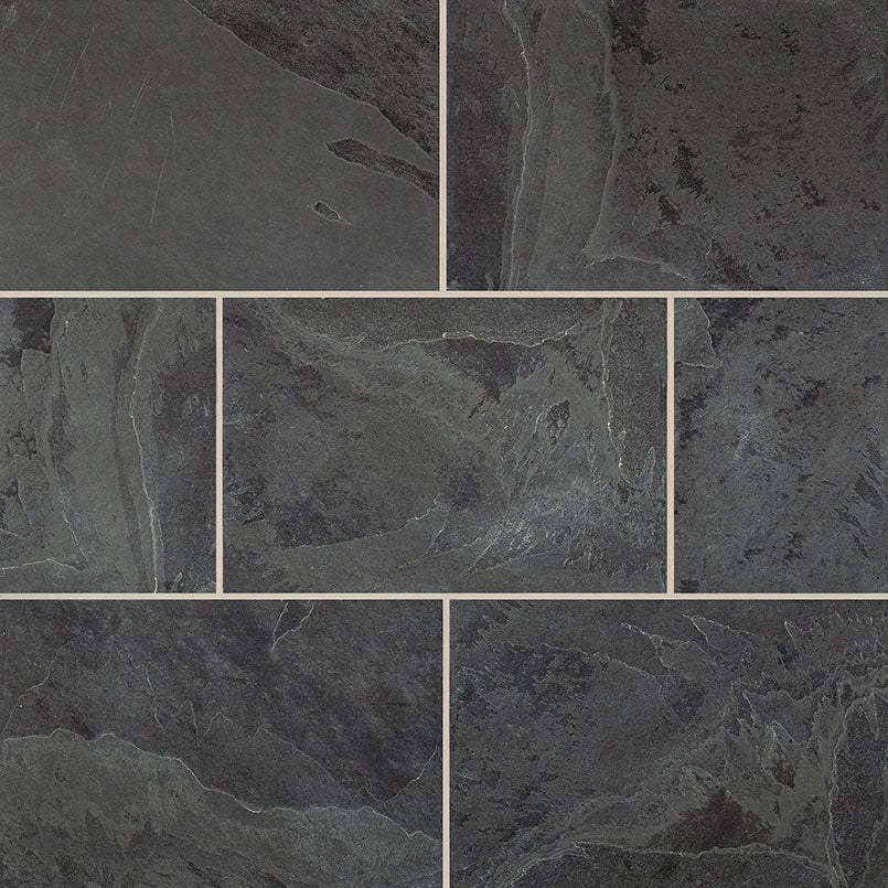 MSI Montauk Black 16 x 24 Gauged Slate tile (SMONBLK1624G) – MSI product image