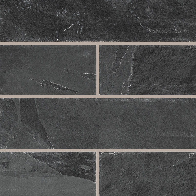 MSI Montauk Black 6 x 24 Gauged Slate tile (SMONBLK624G) – MSI product image