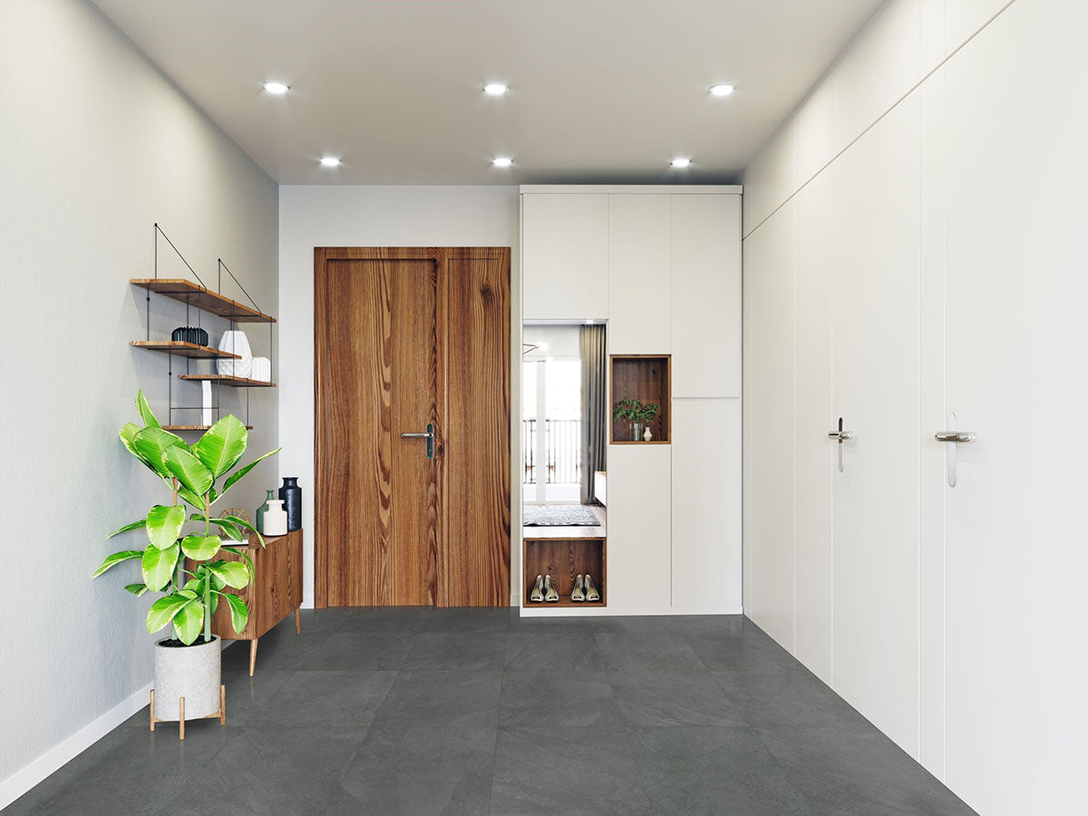 MSI Midnight Montage 24 x 24 Matte Porcelain paver (LPAVNMIDMON2424) – MSI room scene