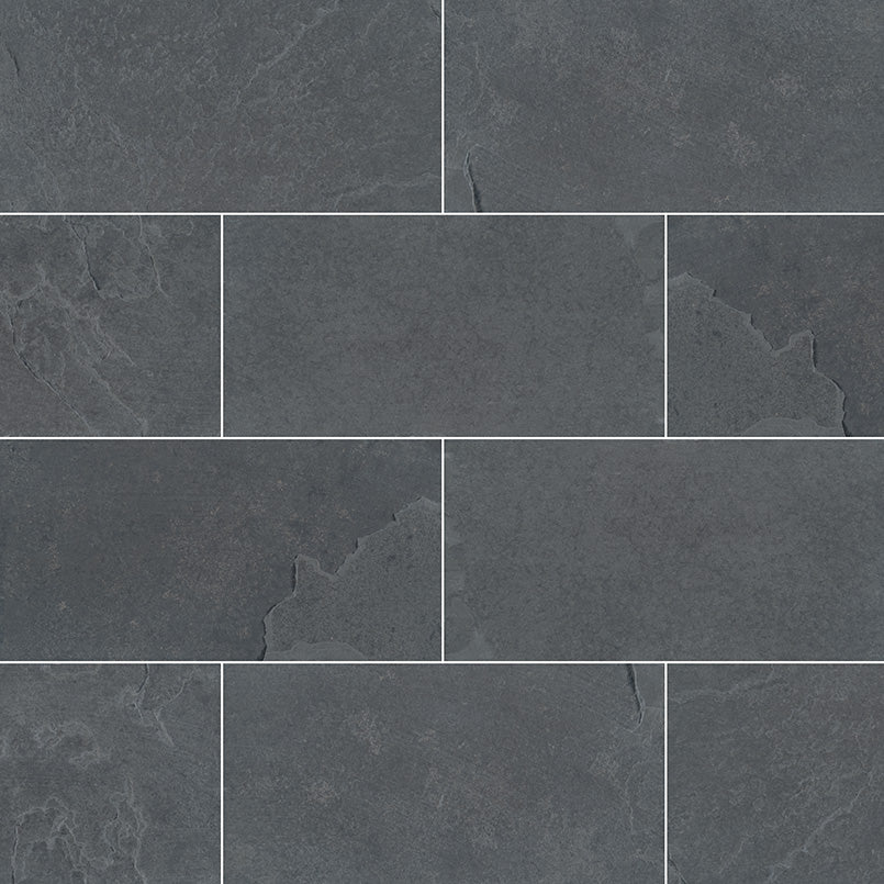MSI Montauk Black 3 x 6 Gauged Slate tile (SMONBLK36G) – MSI product image